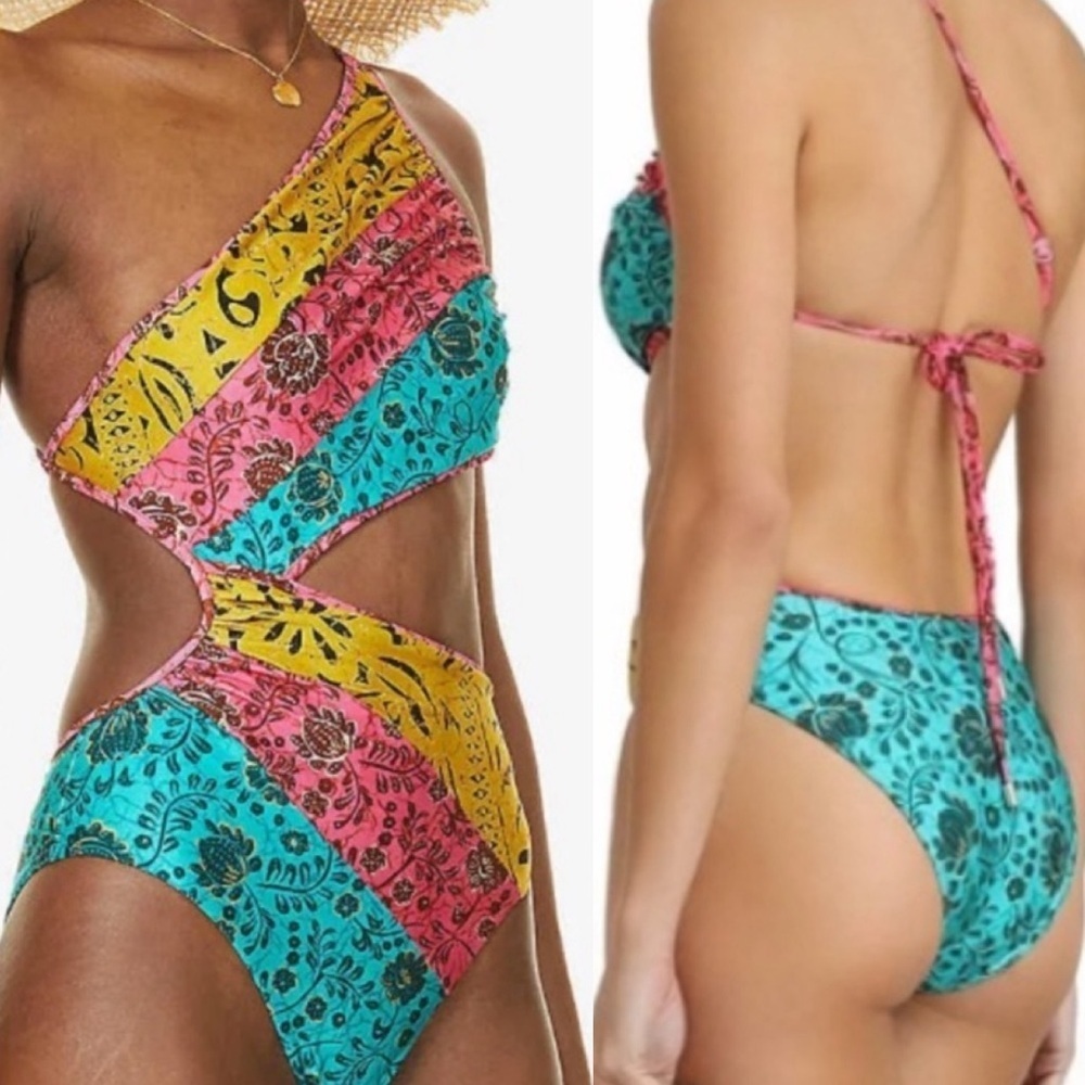 Zimmermann lulu spliced one piece cutout bathing suit